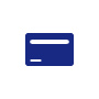 Dark blue credit card icon, inactive state.